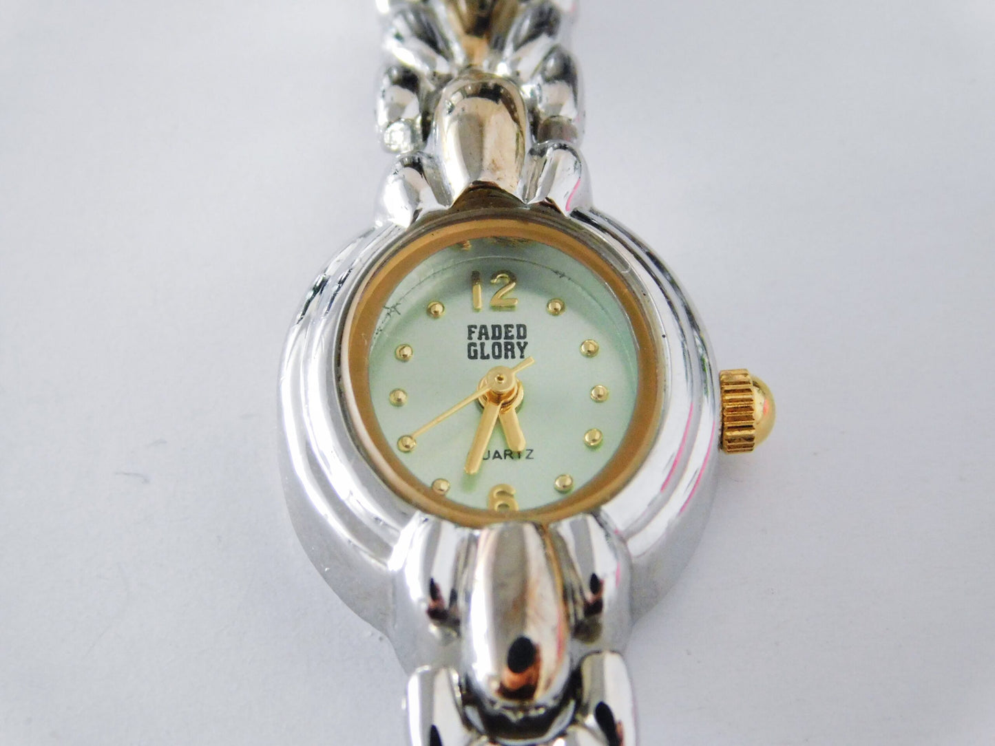 Faded glory dual tone watch