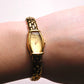 Seiko gold oval watch