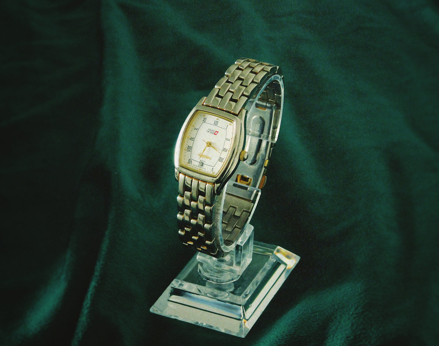 Swiss skier dual tone watch